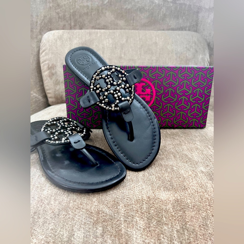 NWOT Tory Burch Swarovski Miller Sandals